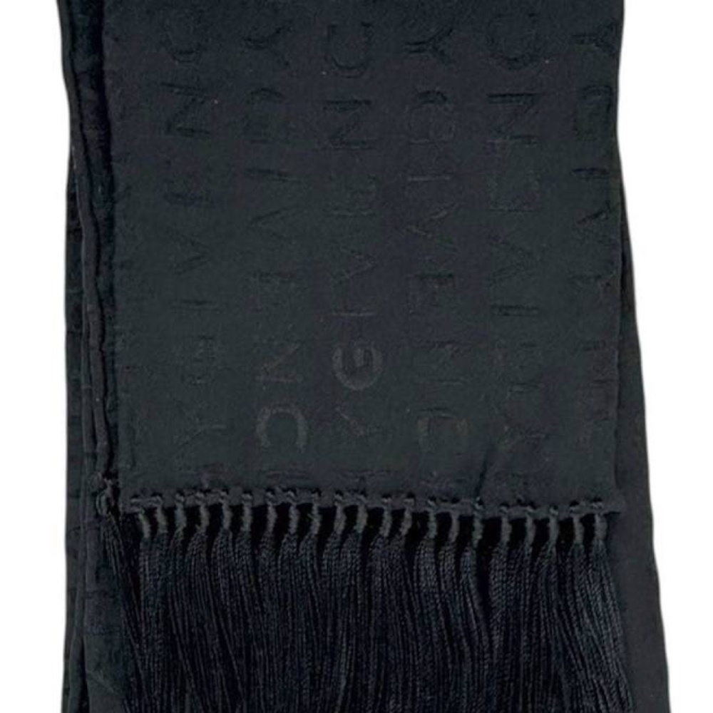 NEW Givenchy Silk Logo-Jacquard Fringe Scarf Made in Italy - Picture 6 of 9
